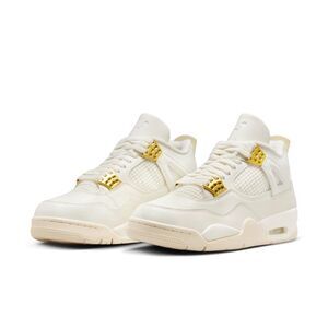 Jordan 4 Retro. Metallic Gold (Women’s). SIZE 8 - AQ9129-170